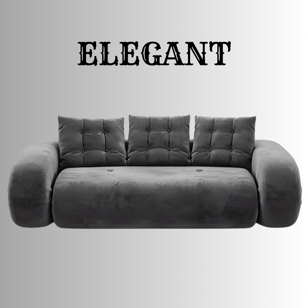 UNICORN Furniture Luxury Grey Velvet Modular Boneless Sofa Bed | 3-in-1 Convertible Sofa, Lounger & Guest Bed | Tool-Free Assembly | Space-Saving High-Density Foam Sleeper Couch for Modern Living