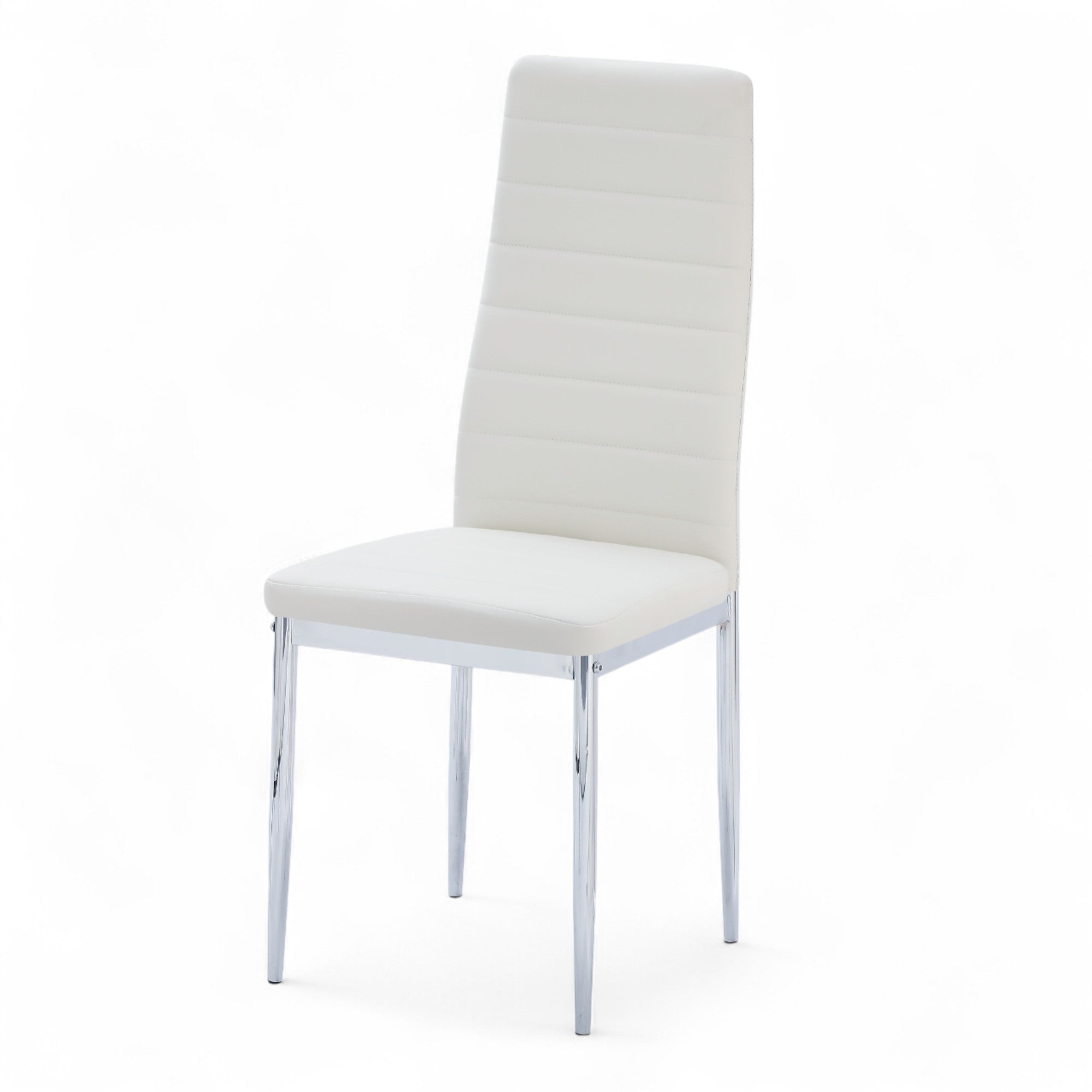 UNICORN FURNITURE Arezzo 100cm Round Glass Dining Table Set with 4 Faux Leather Chairs Gold Chrome Table Legs & Silver Chair Legs – Modern Kitchen & Dining Room Furniture for Small Spaces