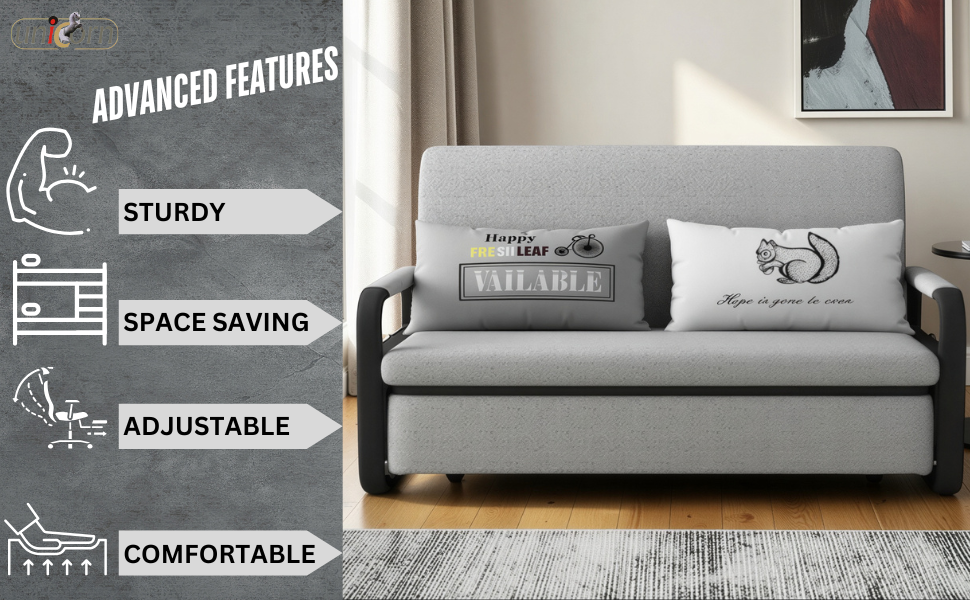 UNICORN FURNITURE Double Sofa Bed with Storage (158cm)