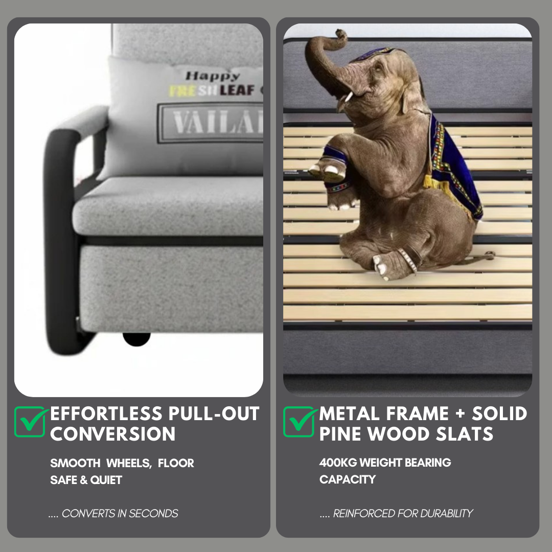 UNICORN FURNITURE Double Sofa Bed with Storage (158cm)