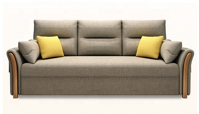 Unicorn Furniture Convertible Sofa Bed – King Size 3 Seater Pull Out Sofa Bed with Storage, Reclining Sleeper Couch, Tool-Free Assembly for Living Room & Guest Room (Beige)