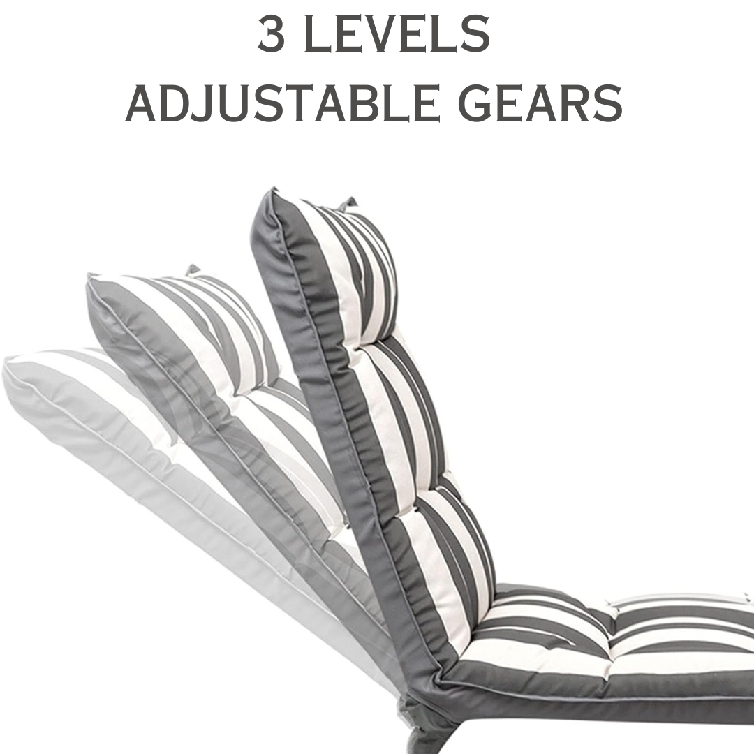 Unicorn Furniture Padded Reclining Lounger Garden Chair Adjustable Chaise Patio Pool Sunlounger