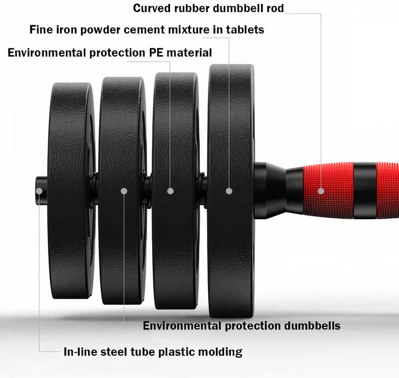 SUREPEFY 30KG Dumbbell Set Barbell Set