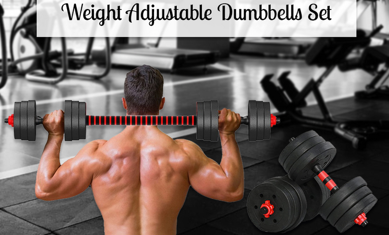 SUREPEFY 30KG Dumbbell Set Barbell Set