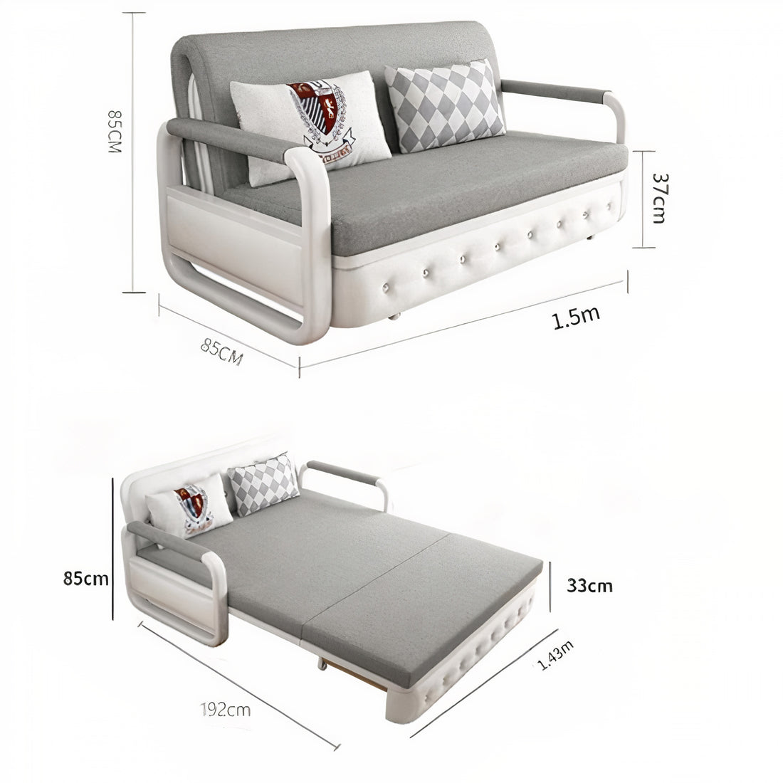 Unicorn Furniture Sofa Bed Modern Foldable Reclining Sleeper Bed