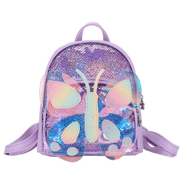 claire's unicorn reversible sequin mini backpack 2021 Unicorn Butterfly 3D Kids Backpack with Reversible Sequins. Spaci